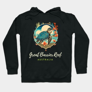 Great Barrier Reef Australia Sea Turtle Coral Reef Hoodie